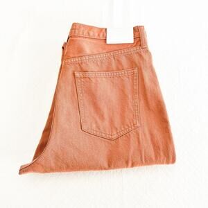 Denim Forum The Joni High Rise Loose Orange Button Fly Denim Jeans Size 31 x 29L